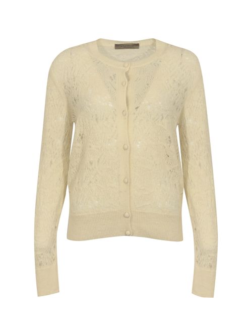 Cardigan in pizzo misto lana e alpaca D. Exterior | 612653LATT